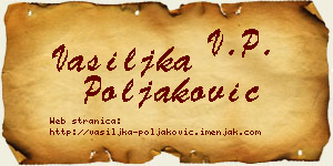 Vasiljka Poljaković vizit kartica